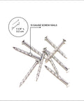 Premium Carbon Steel Floor Screws Silver 1.25 Inch 13 Gauge Nails For Aluminum Transition Strips, detailed view of nails.