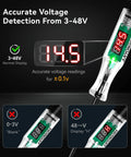 Digital Voltage Tester Pen For Cars And Trucks 3 To 48V With LED Readout Pro Grade Handheld Circuit Tester Battery Health Diagnostic Everyday Carry Ready Alternator And Fuse Checker Precise Zero Point One Volt Resolution, clear display