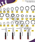 499 Piece Universal O Ring And Retaining Ring Kit For 8mm To 22mm External And Internal Circlips Alloy Steel Snap Rings