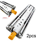 Heavy Duty 44 Inch Side Mount Full Extension Drawer Slides 1 Pair Rock Solid Steel Slide with yellow lock.