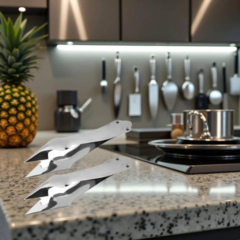 Stainless Steel Pineapple Eye Remover And Core Cutter With V Shaped Tip on a kitchen counter