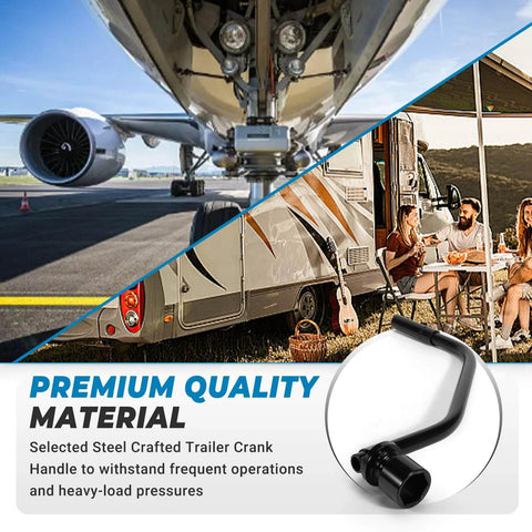 Trailer Crank Handle Compatible With Timpte Landing Gear And Tent Trailer with powder coating in outdoor use demonstration
