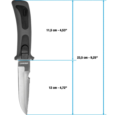 Stainless Steel Diving Knife With Locking Sheath For Leg Attachment Vigo Designed For Scuba And Spearfishing Includes Two Leg Straps 4.6 Inch Blade 9 Inch Overall Ocean Ready Marine Grade Steel Built For Tough Seas