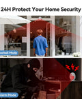 Image showing 125dB Loud Indoor Motion Sensor Alarm with 328ft remote in doorbell mode and alarm mode for security.