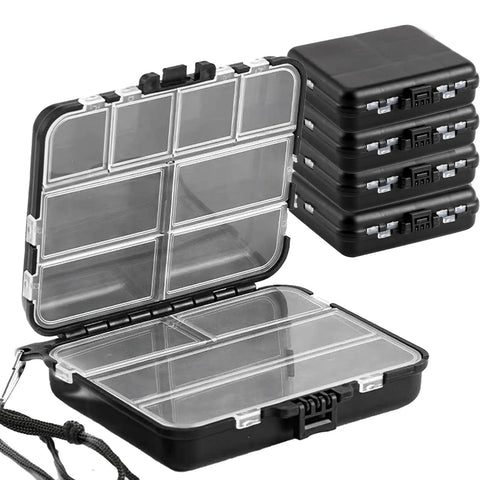 Five Pack Mini Plastic Tackle Boxes For Small Tackle Box Organization And Fishing Gear Storage, Perfect For Pins, Hooks, Swivels, Lures, And Fly