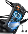 Endoscope Camera With Light For Inspections And Tight Spots Pro Grade Tool with 4.3 Inch IPS Screen, 16.5 Ft Cord, black and orange design