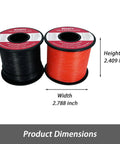 Dual Color 18 Gauge Silicone Wire Red And Black Hook Up Cable dimensions: 2.788 inch width, 2.409 inch height