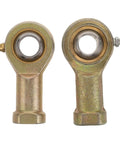 2 Pack Rig Ready Rod End Bearings 14 MM And 9 16 Female Thread Tie Rod Ball Joints showing gold finish and precision design.