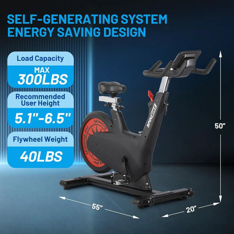 Side view of Five In One Exercise Bike For Home Gyms With 350 Lb Capacity 32 Level Magnetic Resistance And Safety Brake.