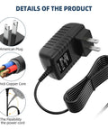 Top Shelf 6V AC Adapter Replacement Power Supply Charger Compatible With Skil And Bosch Power Tools 300Ma Output with American plug and thick copper core.