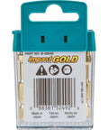 Power bit set: Makita Impact Gold T25 Torx, 2 in, 15-pack in teal plastic case