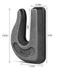 Single 3/8-inch forged steel clevis grab hook from 6-Pack Three Eighths Inch Weld-On Forged Clevis Grab Chain Hooks Set Heavy Duty Grade 70