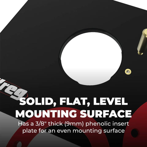 Top Shelf Undrilled Phenolic Router Table Insert Plate 3/8 Inch Thick for Custom Router Mounting with Level Lock Rings