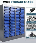 Tough As Nails 40 Drawer Parts Cabinet Organizer with Metal Frame and ABS Drawers for Nut and Bolt Hardware Storage