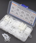 White Nylon Unthreaded Clearance Spacers And Standoffs Kit With 6.3mm Outer Diameter And 4.2mm Inner Diameter in open organizer box