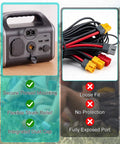 Ultimate JZHGVF XT60 Female Panel Mount Connector Cable With 12AWG Bulkhead Adapter for Drones Solar Panels and Power Stations shown with secure mounting.
