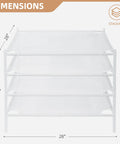 Front view of stackable mesh drying rack for sweaters and delicates, 28x28 inch, white plastic mesh, lay flat clothes dryer.