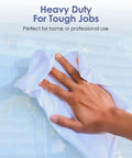 Hand using Bag Of T Shirt Rags White 1Lb Premium 100 Cotton Multipurpose Shop Towels for cleaning window