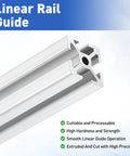 Four Pack 1010 Aluminum Extrusion Profile 400mm Long European Standard Anodized Linear Rail For 3D Printers, CNC Machines