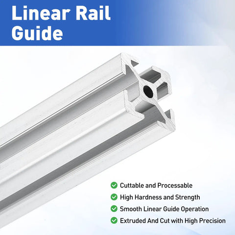 Four Pack 1010 Aluminum Extrusion Profile 400mm Long European Standard Anodized Linear Rail For 3D Printers, CNC Machines