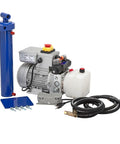 Heavy Duty Electro Hydraulic Pipe Tube Bender motor unit with hydraulic lines, designed for .120 wall aluminum, copper, and steel bending.