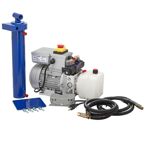 Heavy Duty Electro Hydraulic Pipe Tube Bender motor unit with hydraulic lines, designed for .120 wall aluminum, copper, and steel bending.