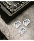 Adjustable Door Closing Hinges 4 Pack Aluminum Extrusion Pivot Joint Zinc Alloy Quiet Smooth Operation on workshop table