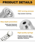 Heavy Duty 304 Stainless Steel Spring Plungers 10 Pack Ball Catch Latches For Furniture Drawers And Wardrobes No Fuss Install silver spring plungers with precision ball.