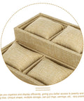 Multi Grid Watch Organizer With Deep Compartments For Desktop And Home, Classic Jewelry Display Tray with soft cushion pads.