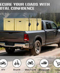 Truck with boxes secured by Beefy Heavy Duty Self Retracting Ratchet Straps 1In By 13Ft, 1800 Lb Break Strength Auto Slow Retraction