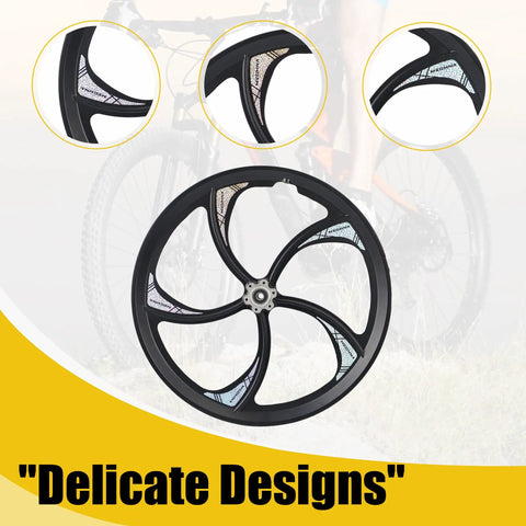 20 Inch Aluminum One Piece Bike Wheel With 5 Spoke Rim For Mountain Folding Kids And BMX Bikes Disc Brake And Freewheel Hub Compatible