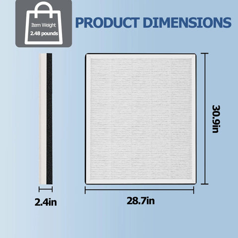 Dimensions of Vital 100 Replacement Filter for Levoit Vital 100 Air Purifier Three Stage True HEPA RF Filter Pack of 2