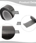 Heavy Duty Window Screen Repair Tape And Mesh Patch Kit 2 Inches By 16 Feet Long Black Adhesive Strip close-up of material roll