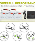 5 Pack 3.7V 1200mAh 30C LiPo Battery With 5in1 Charger JST Plug For T04 T05 T25 V2400HD V2450FPV V2450GPS X900 X9TW RC Quadcopters