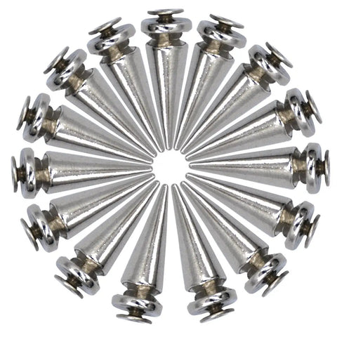 Heavy Duty Zinc Alloy Metal Spike Studs Large Screw Back Tree Nails For Leather Jacket Bag and Shoe Custom Crafts 10 Piece Set