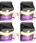 4 Pack Outdoor Bug Zapper 3 In 1 Mosquito Killer Lamp Solar Powered Black LED Light With Motion Sensor For Backyard