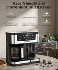 12 Cup Programmable Dual Coffee Maker with Single Serve and Multi Brew Modes, touchscreen with 60 oz glass carafe
