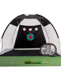 Massive 10x7ft Golf Practice Net Kit with Hitting Net Chipping Net Tri Turf Mat and Target Mat for Backyard Driving Indoor or Outdoor