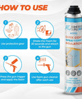 DIY Closed Cell Spray Foam Insulation Kit For Walls With 18 Cans Foam Gun Cleaner Safety Gear And Full Applicator Pack instructions
