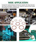 Copper Washers Set 320 Pieces Assorted Sealing Washers For Automotive Use Eight Metric Sizes M6 To M20 applications