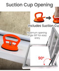 Heavy Duty Invisible Floor Hatch With Rock Solid Suction Grip Custom Size Crawl Space Access Panel with suction cup for easy opening.