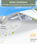 10x10 Pop Up Canopy Tent With Pocket Sidewalls, One Push Setup, Easy Outdoor Sun Shade For Events And Parties, Beach Or Camping, 100 Sq Ft Shade, Includes Wheel Bag And 4 Weight Bags, White CP23 showing ventilation feature with UPF 50+