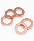 Eight Sizes Copper Metric Sealing Washers And Flat Washers 150 Pieces Assortment Kit M6 M8 M10 M12 M14 M16 M18 M20 High Temp Tight Seal