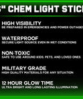 Ultra Bright Green Glow Sticks Emergency Chem Lights 6 Inch 25 Pack Military Grade 12 Hour Bulk Tactical Light Sticks details