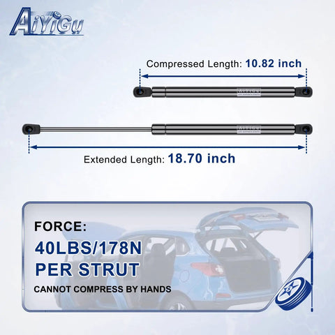18 Inch Gas Shock Strut Lift Support 40LB 178N for Camper Shells and Leer Truck Topper Cap Canopies Doors Windows