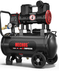 Boss Level Portable 8 Gallon Steel Air Compressor With 1.5 Hp And 2.85 Cfm At 116 Psi Quiet Oil Free Motor for garage use.
