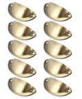 Ten Piece Set Antique Style Iron Cabinet Handles Cup Pulls 81 By 35 Millimeter Rustic Drawer Pulls Hardware For Kitchen Cabinets And Furniture Replacement With Old School Charm, gold finish