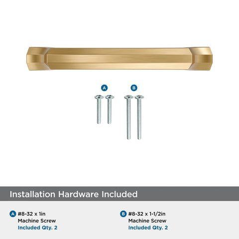 Bellamy Champagne Bronze Cabinet Pull 3-3/4 Inch Center To Center Mounting with screws included