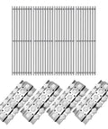 Durable Four Pack Of Stainless Steel Grill Grates And Briquette Trays Built Tough To Fit Turbo Nexgrill, featuring four grates and four trays.