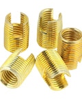 Heavy Duty Self Threaded Inserts Kit For Metal Plastic Wood 50 Pcs Thread Repair Set With Quick Install Tapping Tools Slotted Design For Fast Fixes And Strong Hold In Damaged Threads brass inserts